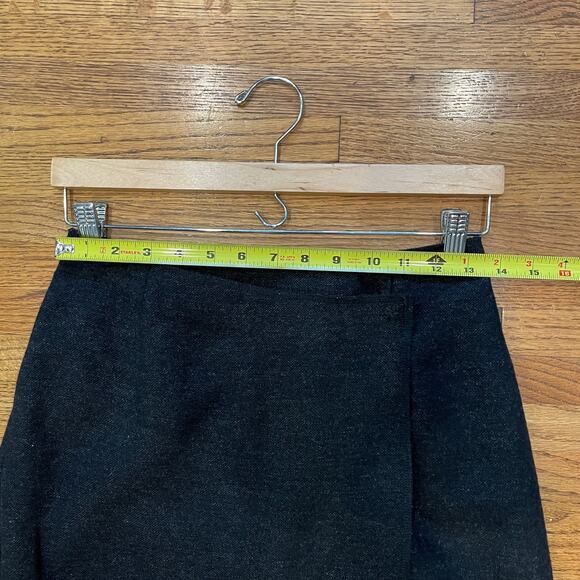 Eddie Bauer Recycled Wool Wrap Skirt Dark Gray Sz 4 Petite Lined EUC - Picture 6 of 10